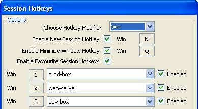 Fig – PuTTY Session Manager with session hot-key