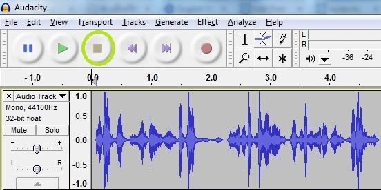 recording audio with audacity