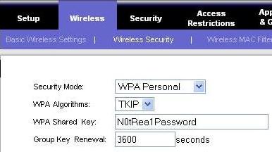 wireless network setup