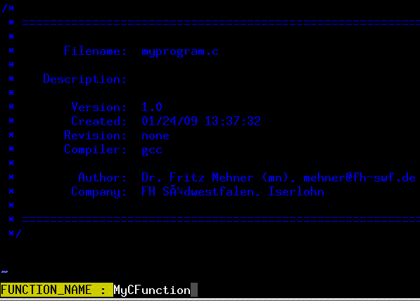 Vim C/C++ IDE - Adding C Function - 1