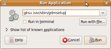 Fig: Press Alt+F2 to invoke Run Application window