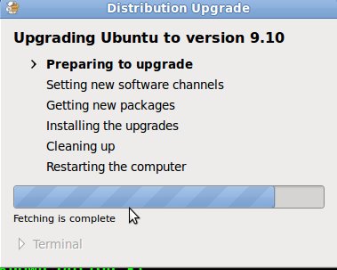 Upgrade to Ubuntu Karmic Koala - Preparing Upgrading Ubuntu to Version 9.10