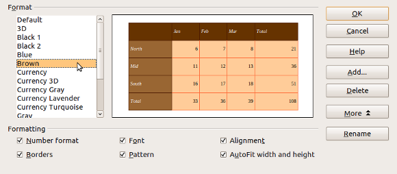 how to create a table using excel in openoffice