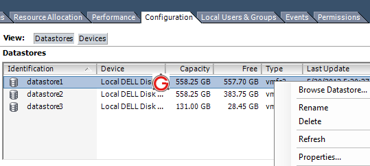 How To Manage Datastores From Vsphere Vmware Esxi 4 Storage Basics