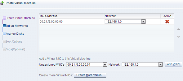 Oracle VM Opret VM-netværk