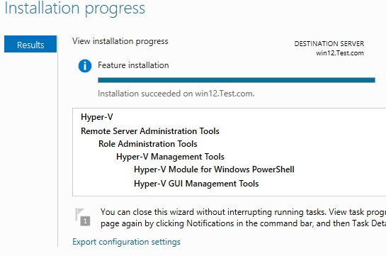 Windows Hyper-V Role Installation