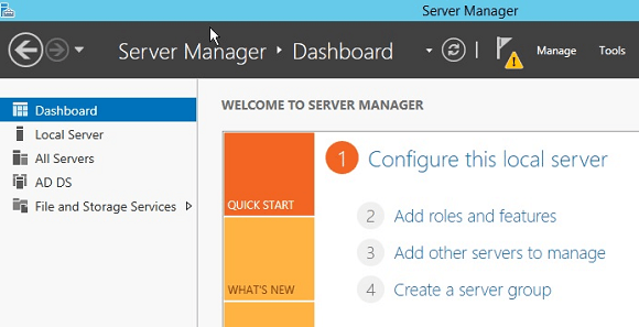 Windows Server Manager Dashboard