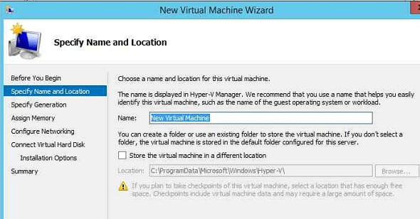 Hyper-V Specify New VM Name