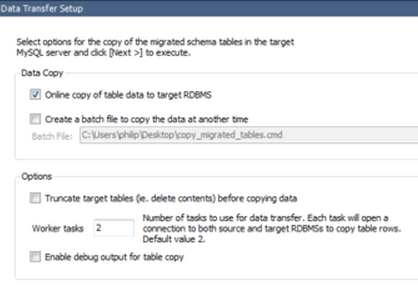 MySQL Workbench Migration Data Transfer