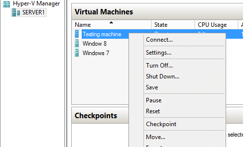 Hyper-V Integration Service Connect to VM