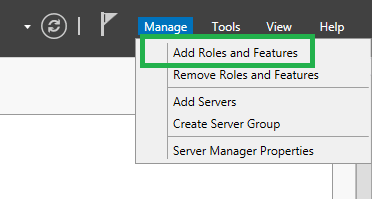 AD Server manager add roles