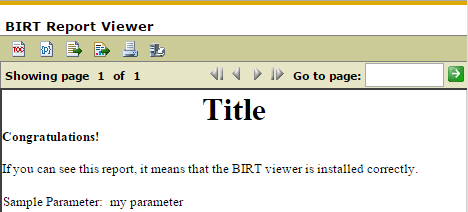 BIRT Viewer Sample Report