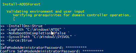 AD Install-ADDSForest Command