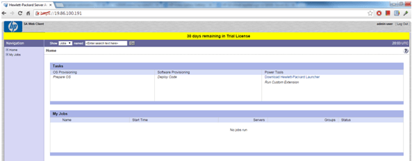 HPSA HP ServerAutomation WebClient