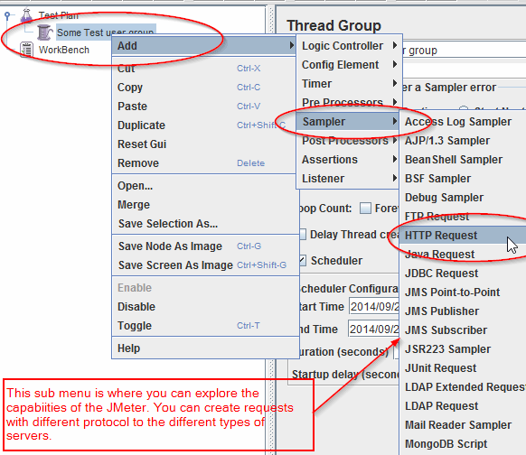 JMeter Add HTTP Sampler