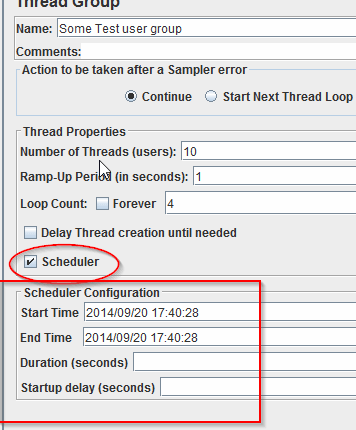 JMeter Scheduler