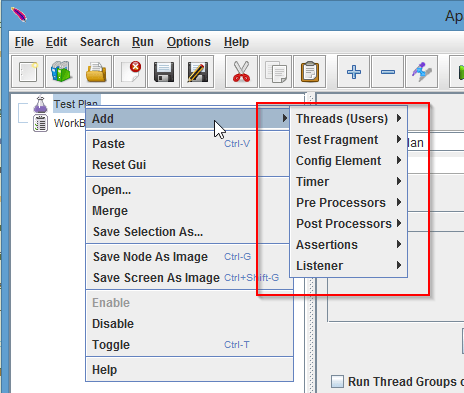 JMeter Add Test Plan