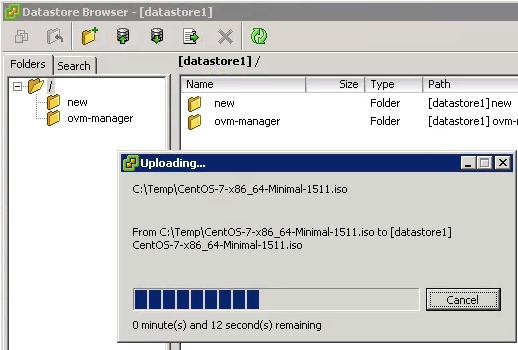 ESXi ISO Uploading to Datastore