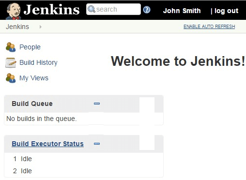 Jenkins User Home Page