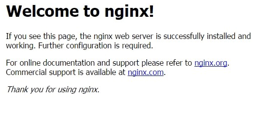 Nginx Welcome Page