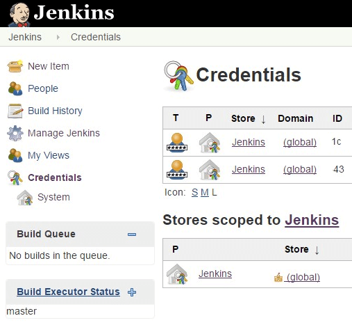 Jenkins Git Credentials List