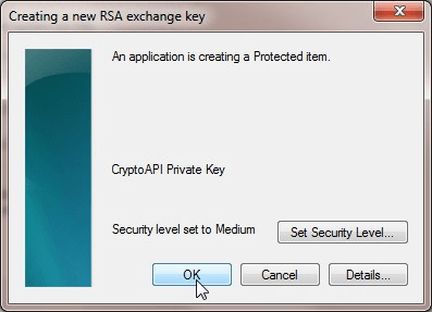 Create New RSA Exchange Key