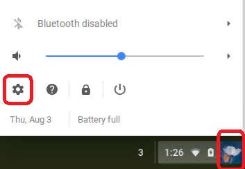 Chrome OS Update - Main Menu