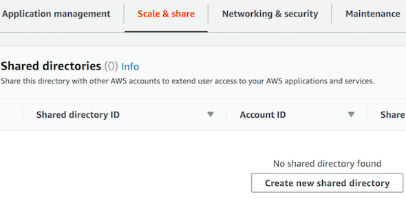 [AWS Managed AD - Create Shared Directory]